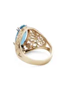  Akvamarín 14k žluté zlato Vintage Jewlery vrc074y